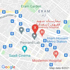 این نقشه، نشانی دکتر آیت اله افشار متخصص ارتوپدی در شهر شیراز است. در اینجا آماده پذیرایی، ویزیت، معاینه و ارایه خدمات به شما بیماران گرامی هستند.