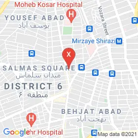 این نقشه، آدرس دکتر فروغ شادانلو متخصص زنان و زایمان و نازایی در شهر تهران است. در اینجا آماده پذیرایی، ویزیت، معاینه و ارایه خدمات به شما بیماران گرامی هستند.
