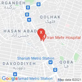 این نقشه، نشانی دکتر حمیدرضا ابوعلی متخصص ارتوپدی؛ جراحی استخوان و مفاصل کودکان ( ارتوپدی کودکان) در شهر تهران است. در اینجا آماده پذیرایی، ویزیت، معاینه و ارایه خدمات به شما بیماران گرامی هستند.