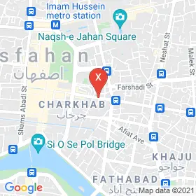 این نقشه، نشانی دکتر هوشنگ طاهریان متخصص اعصاب و روان (روانپزشکی) در شهر اصفهان است. در اینجا آماده پذیرایی، ویزیت، معاینه و ارایه خدمات به شما بیماران گرامی هستند.
