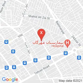 این نقشه، نشانی دکتر نوشین میرحسینی متخصص کودکان و نوزادان در شهر کرمان است. در اینجا آماده پذیرایی، ویزیت، معاینه و ارایه خدمات به شما بیماران گرامی هستند.