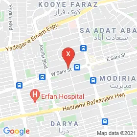این نقشه، آدرس دکتر حبیبه احمدی متخصص تخصص: زنان، زایمان و نازایی؛ فلوشیپ: جراحی زیبایی زنان در شهر تهران است. در اینجا آماده پذیرایی، ویزیت، معاینه و ارایه خدمات به شما بیماران گرامی هستند.