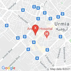 این نقشه، آدرس گفتاردرمانی نوا ( خان باباخان ) متخصص ارزیابی و درمان اختلالات گفتار و زبان در شهر ارومیه است. در اینجا آماده پذیرایی، ویزیت، معاینه و ارایه خدمات به شما بیماران گرامی هستند.